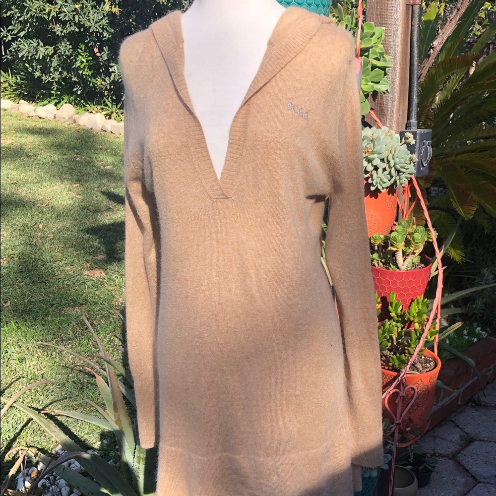 Beige a-line sweater dress/tunic